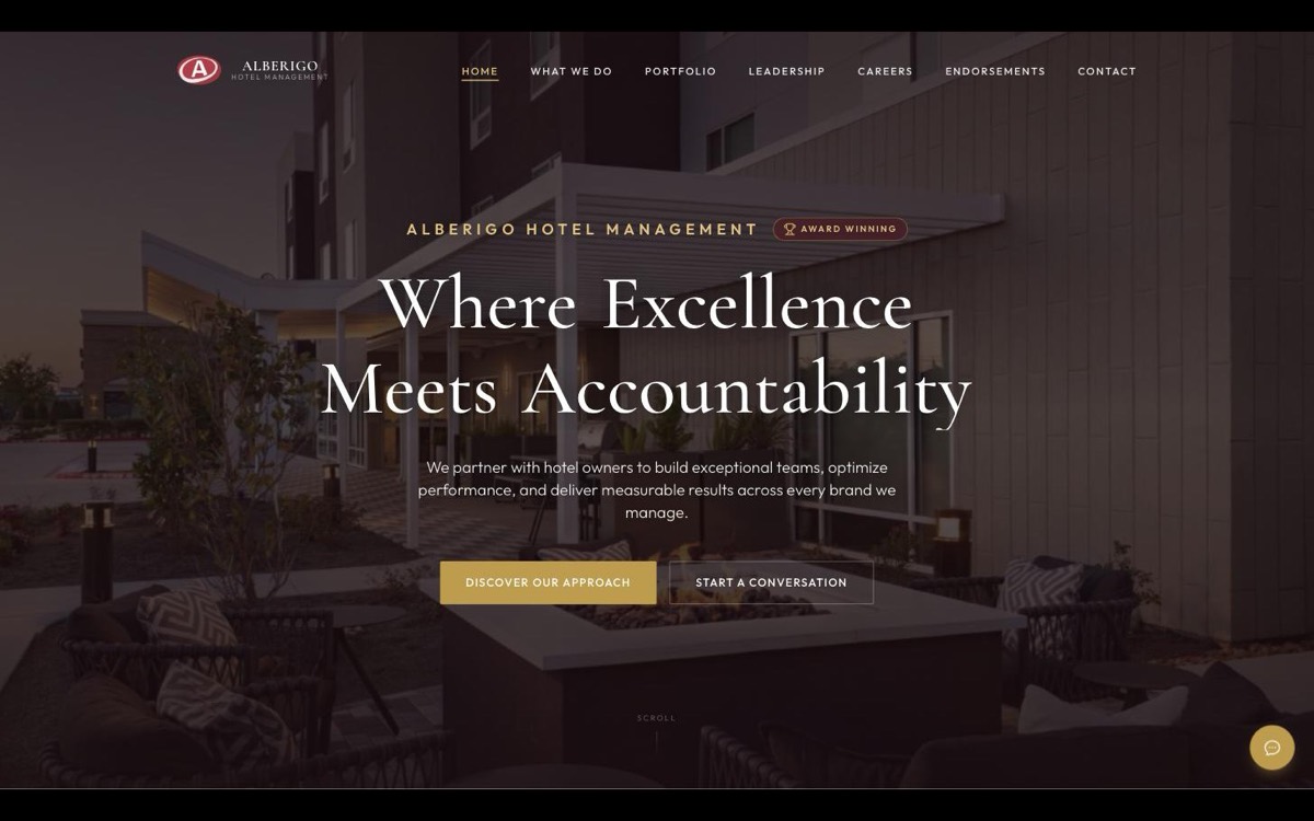 Alberigo Hotel Management homepage