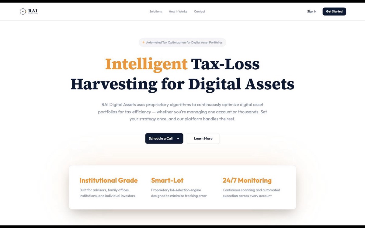 RAI Digital Assets homepage